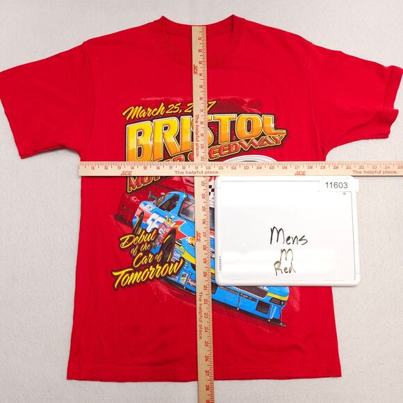 Bristol Motor Speedway 2007 Crew Neck Short Sleeve Racing Shirt Mens Size M Red - Picture 6 of 10